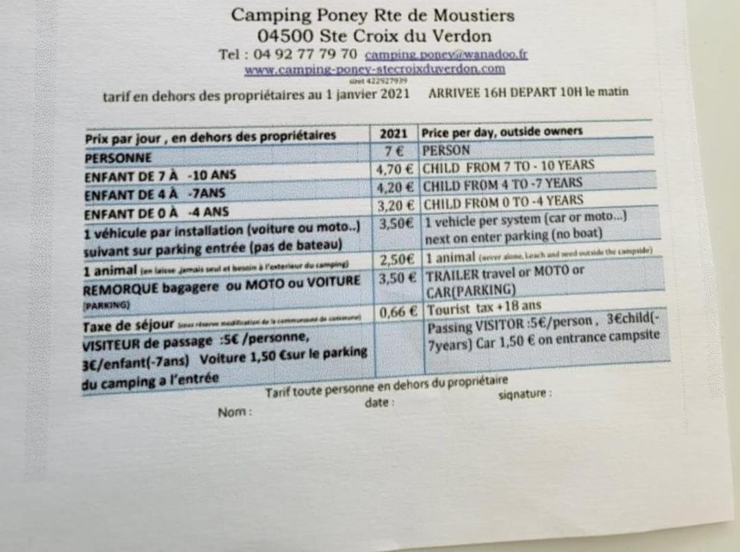 Mobilhome 4/5 P /Gorges Du Verdon / Tout Equipe / / Tout Confort / Refait A Neuf / Lac De Ste Croix A Proximite Sainte-Croix-de-Verdon Exterior foto
